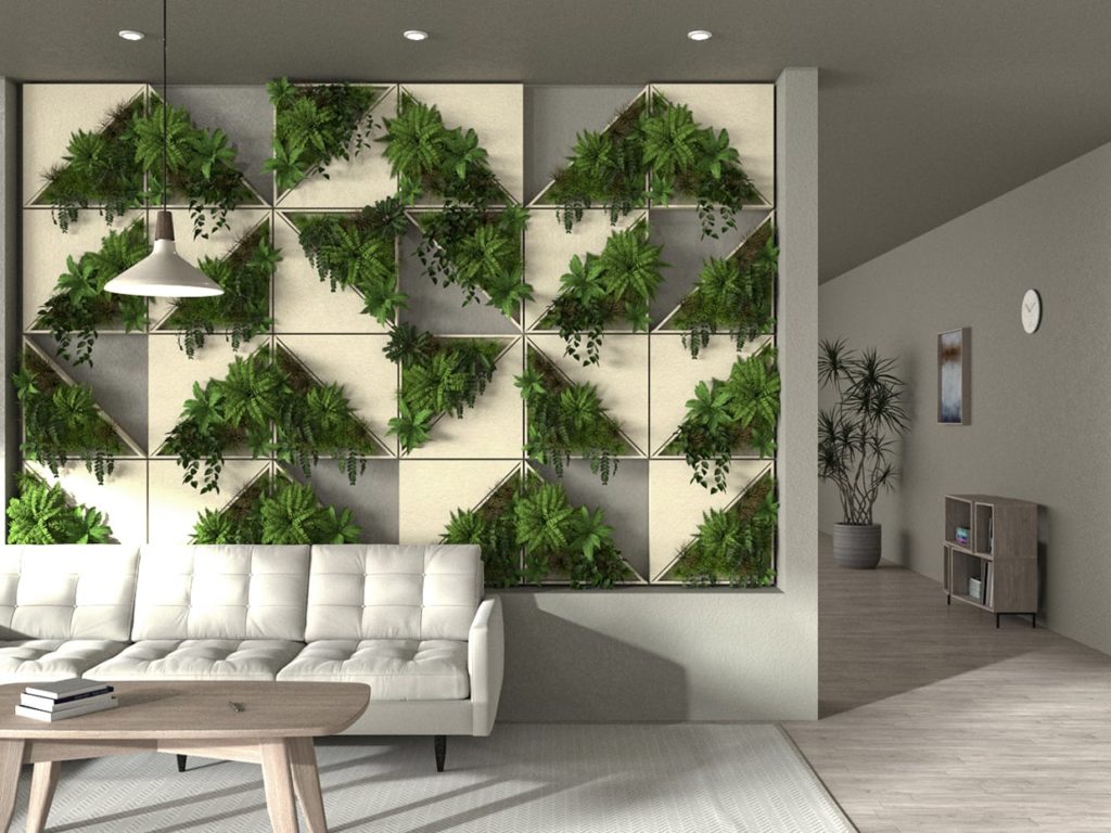 Grove Artificial Leaf Wall