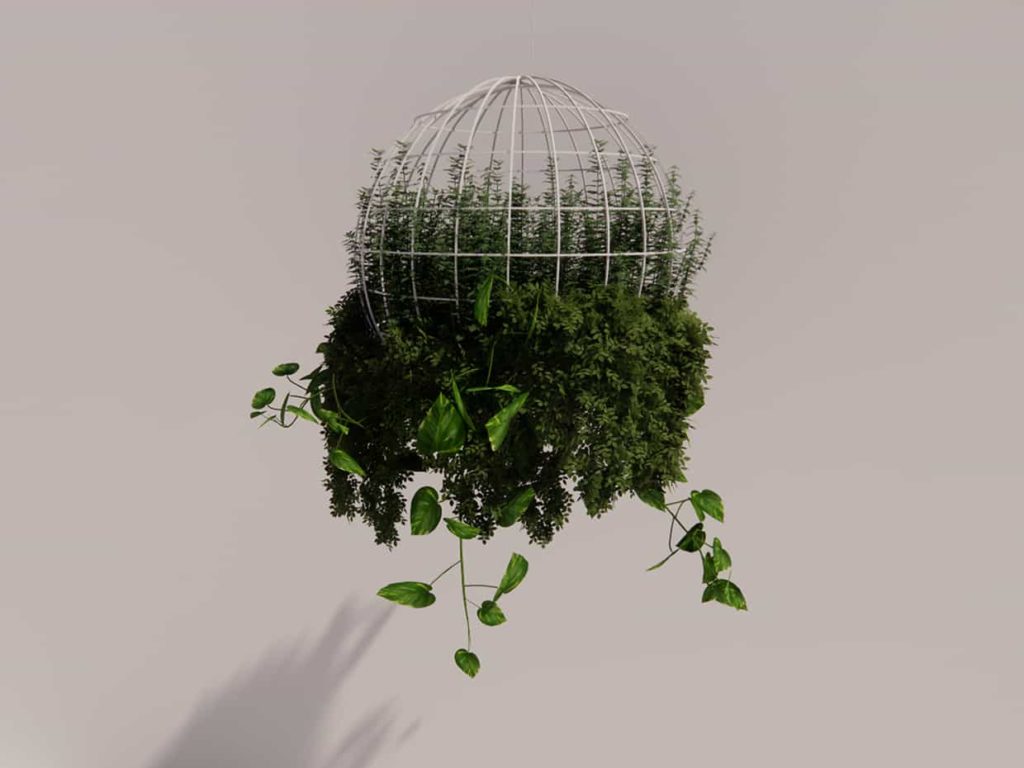 Artificial Plant Screen Sphere Faux Greenery Commercial Silk