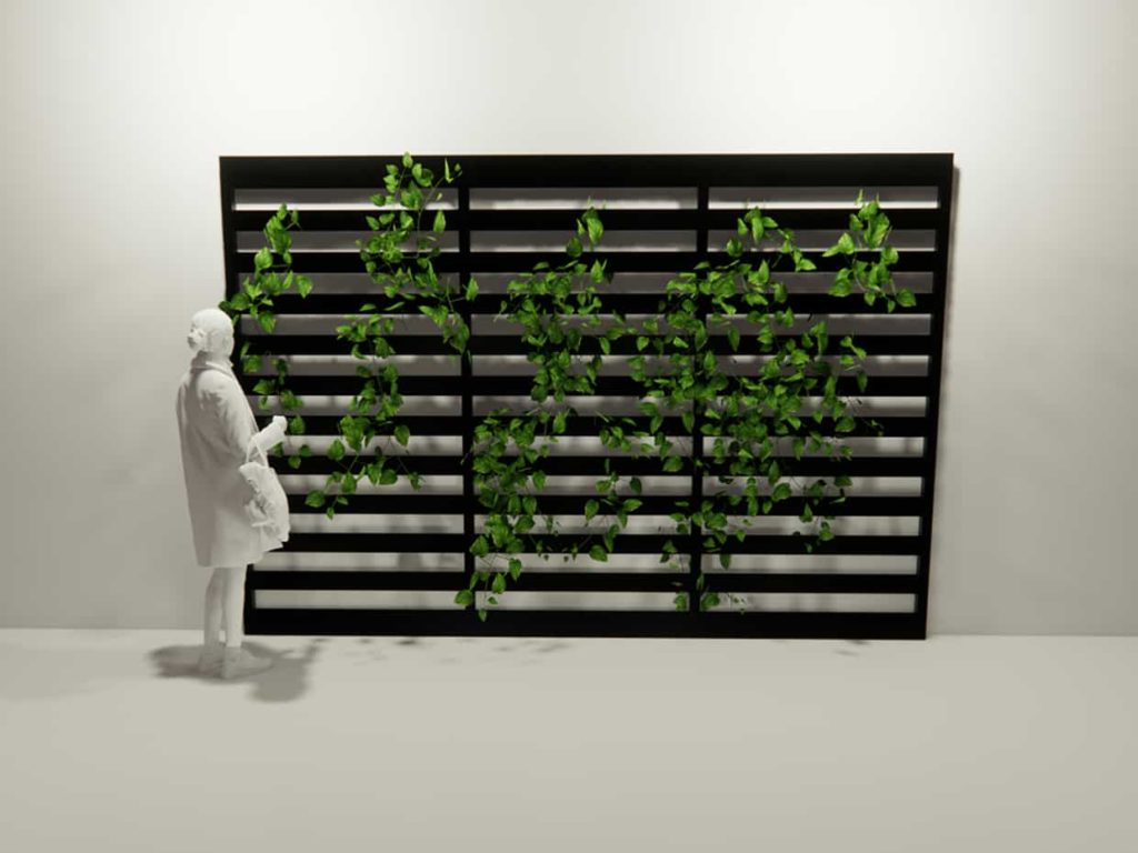 Artificial Plant Trellis Wall Biophilic Office Design Commercial Silk