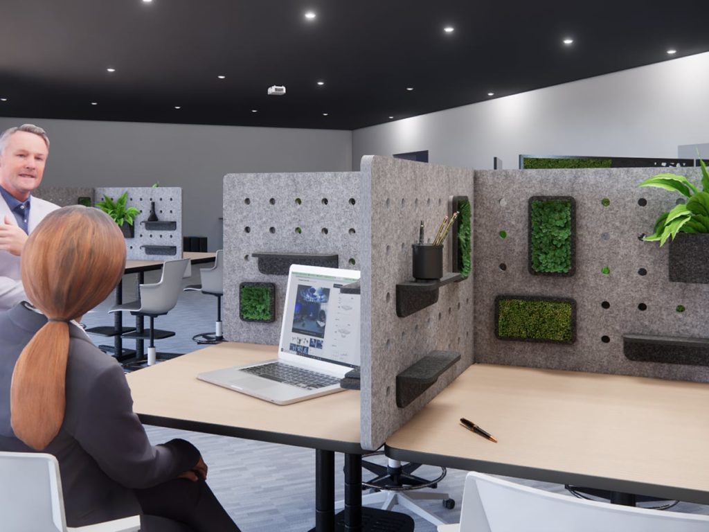 Green Buffer Felt Desk Dividers