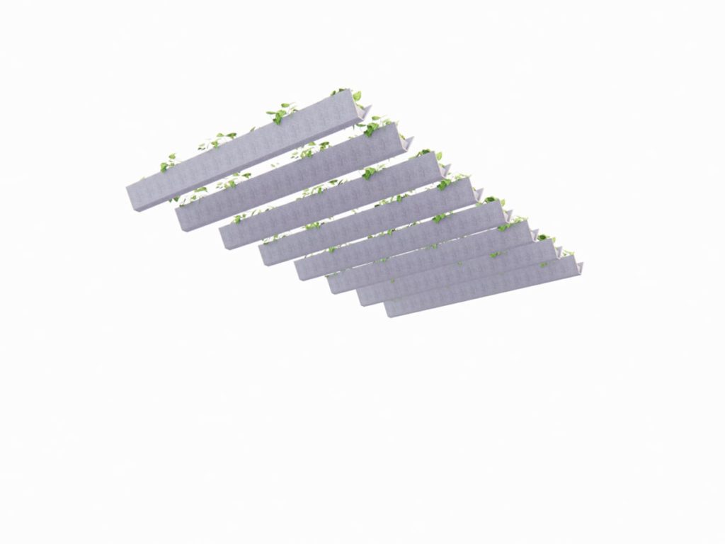Acoustic Ceiling Baffles with Greenery