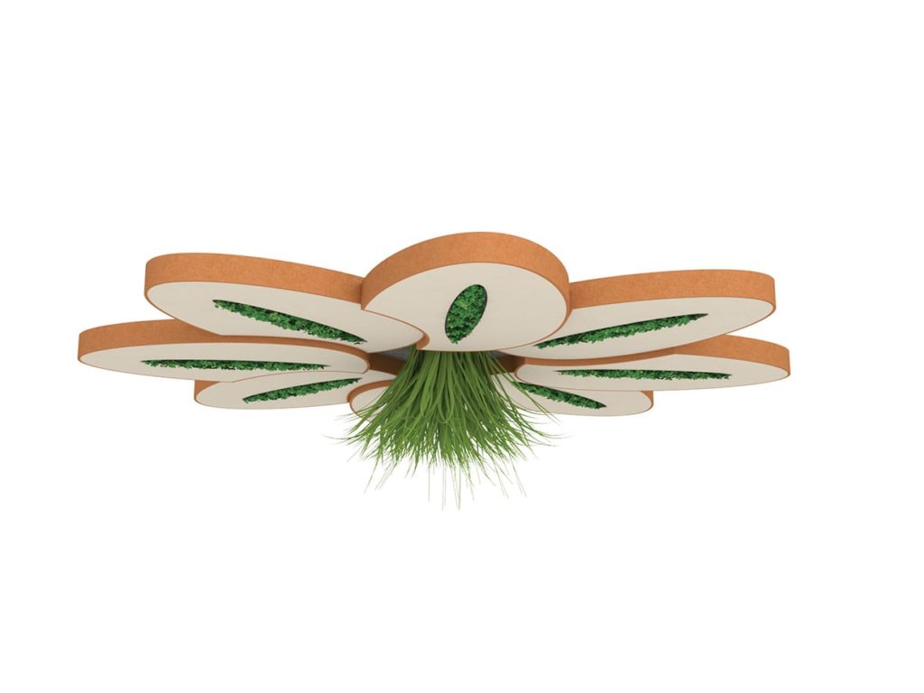 Decorative Felt Clouds with Greenery