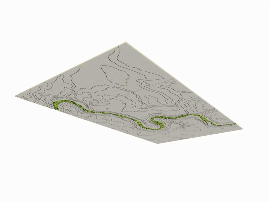 Ceiling Cloud Panels with Greenery