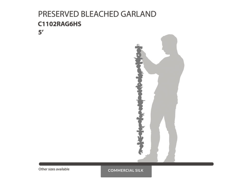 Preserved Bleached Garland