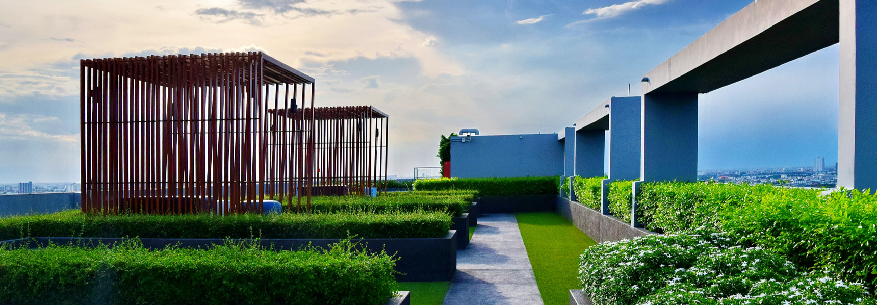 Dividing Rooftops in Zones Using Hedges