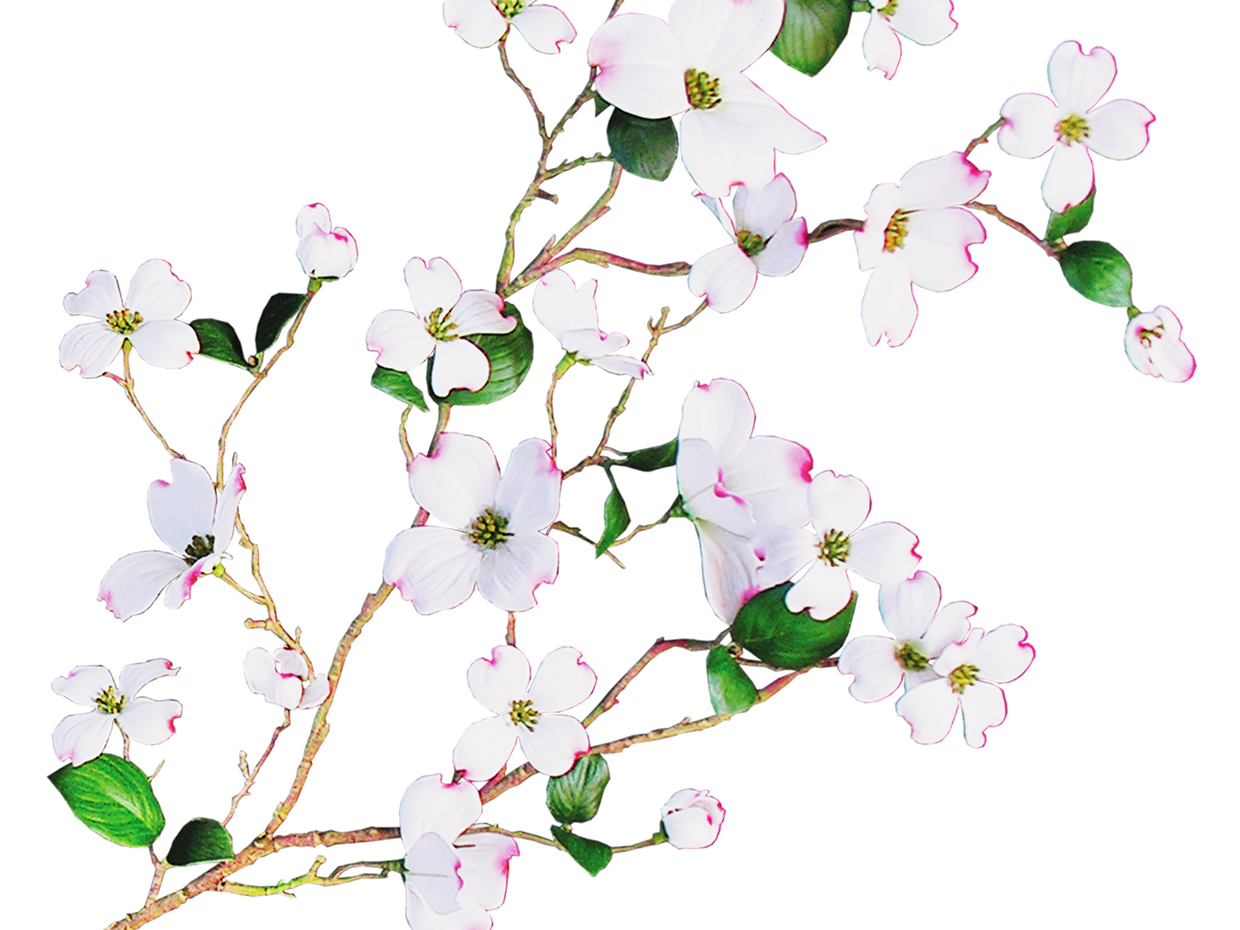 Artificial Dogwood Tree with Pink and White Flowers | Commercial Silk