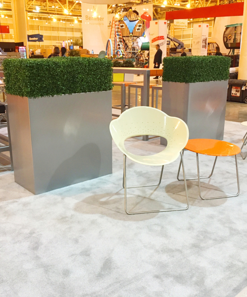 Faux boxwood hedges