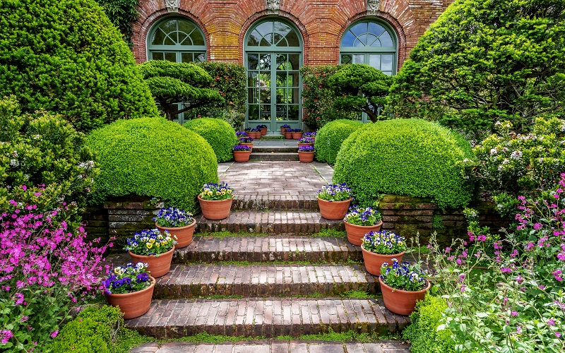 Outdoor Faux Flowers and Arrangements