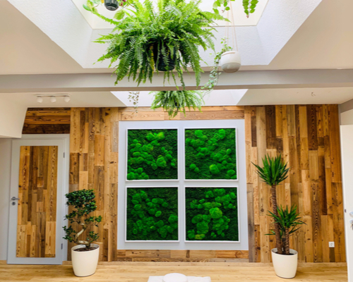 Decorative Faux Moss Wall