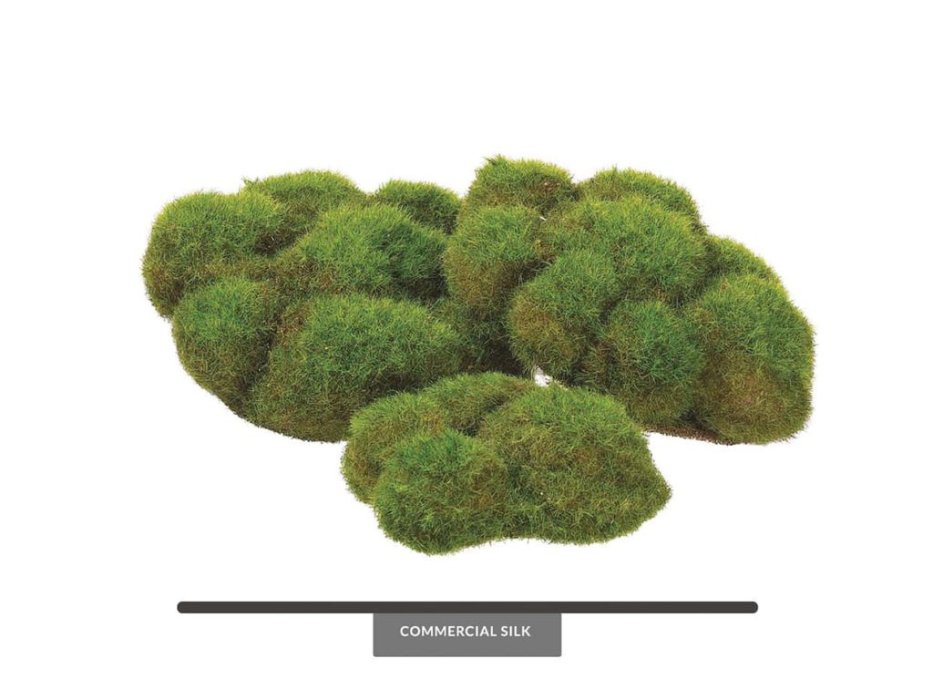 Artificial Mood Moss Assorted Rocks