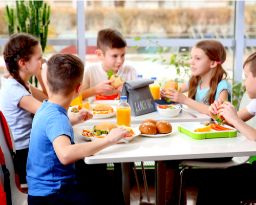 School cafeteria greenery