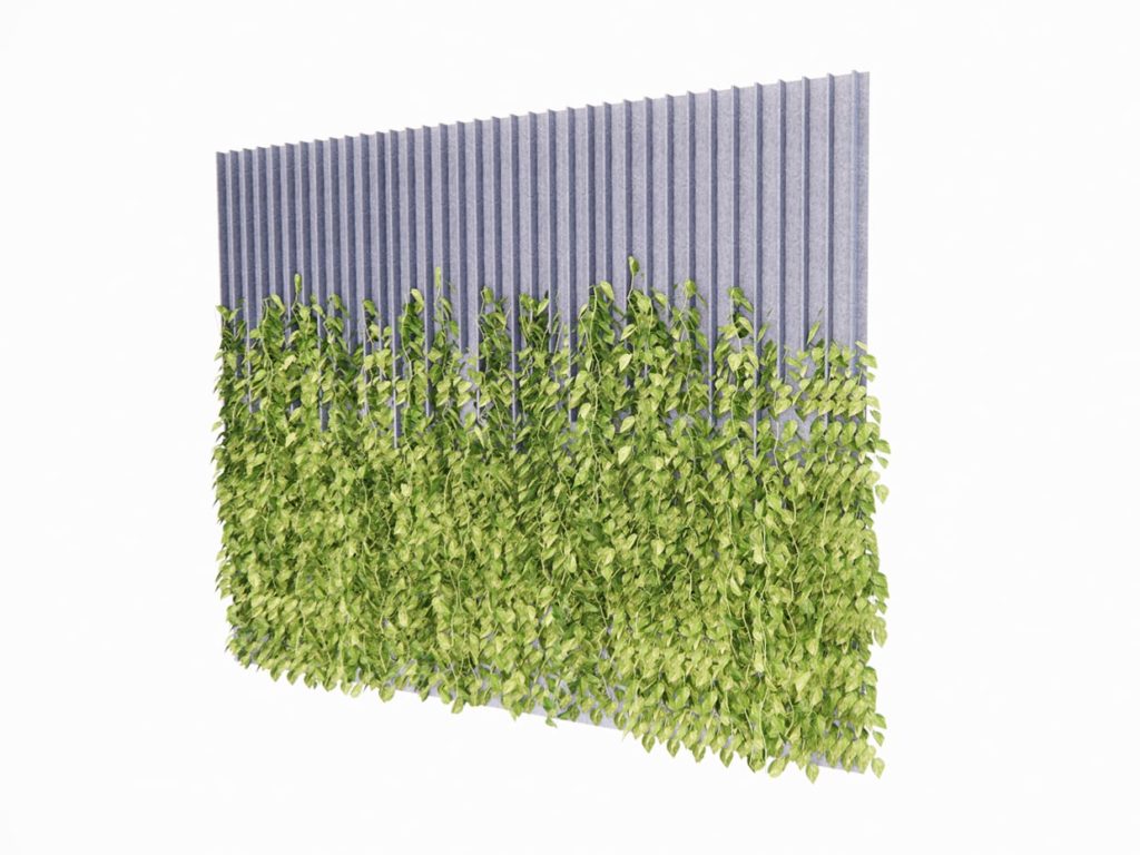 Acoustic Felt Wall with Vines
