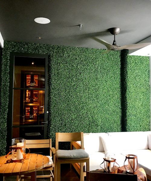 artificial boxwood green wall