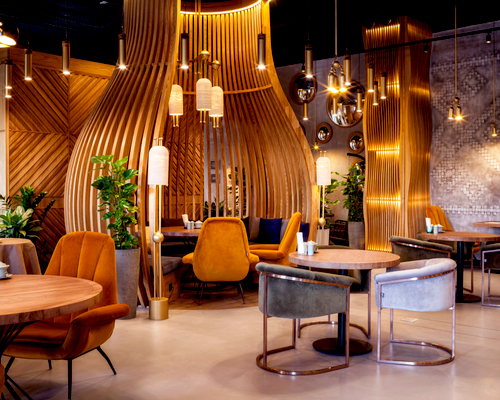creative partition wall restaurant