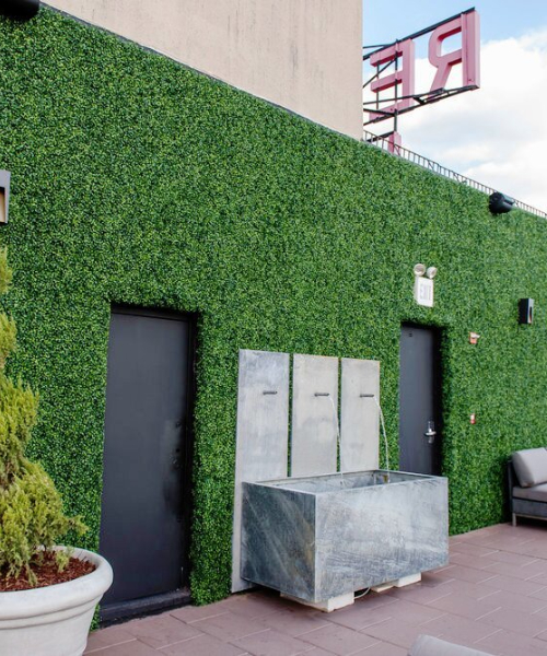 fake boxwood hedges