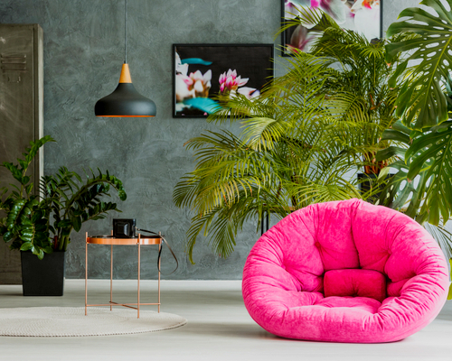 faux palm trees