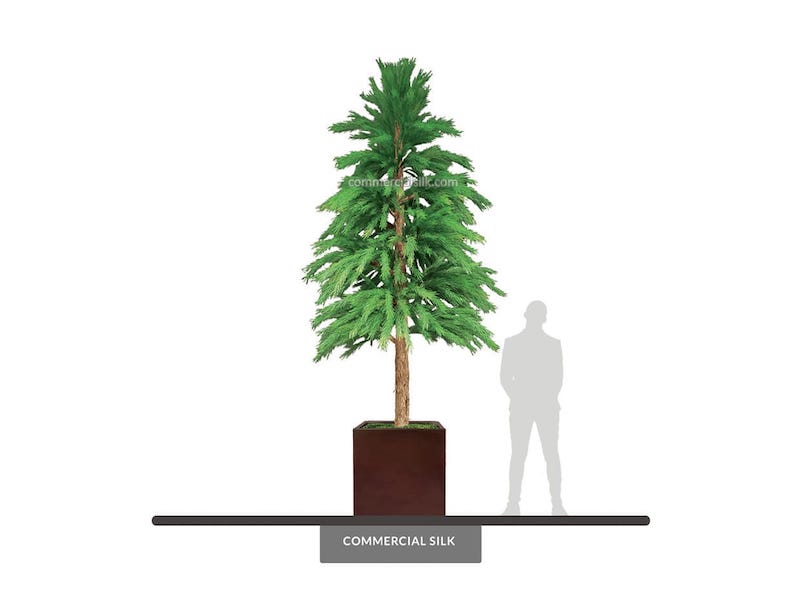 "variety of artificial pine trees